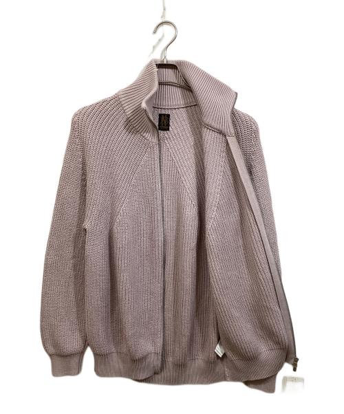 BATONER（バトナ―）BATONER (バトナ―) COTTON SIGNATURE DRIVERS KNIT ライトピンク サイズ:Ｌの古着・服飾アイテム