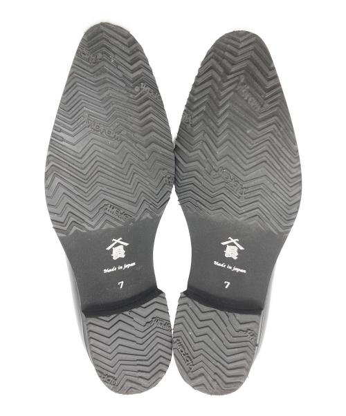 三陽山長（サンヨウヤマチョウ）三陽山長 (サンヨウヤマチョウ) スクエアローファー ブラック サイズ:7の古着・服飾アイテム