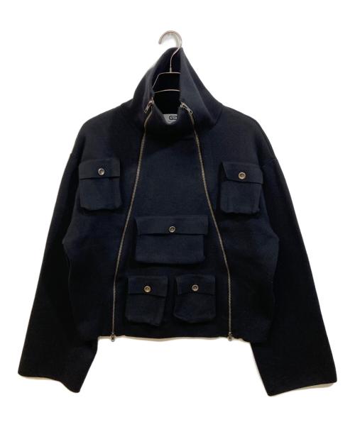 GOAT ESSENCE（ゴートエッセンス）GOAT ESSENCE (ゴートエッセンス) KNIT JACKET ブラック サイズ:SIZE Freeの古着・服飾アイテム