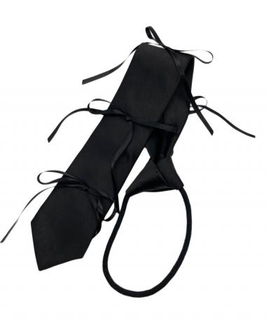 中古・古着通販】RONE PARC (ロネ パーク) Ribbon rope tie ブラック