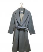 Snidelスナイデル）の古着「ウエストマークウールコート」｜スカイブルー