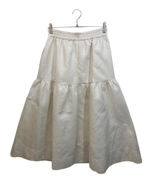 CADUNE（カデュネ）CADUNE (カデュネ) ドットジャガードスカート アイボリー サイズ:SIZE 38の古着・服飾アイテム