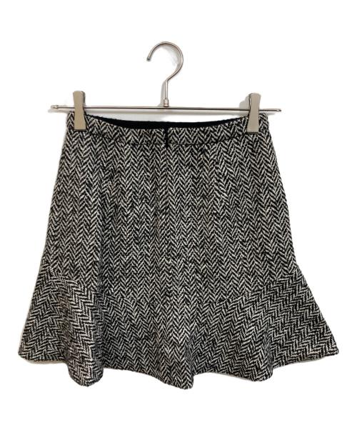 RED VALENTINO（レッドヴァレンティノ）RED VALENTINO (レッドヴァレンティノ) マクロシェブロンウール スカート ブラック サイズ:SIZE 38の古着・服飾アイテム