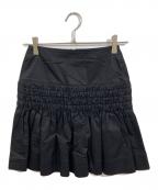 ISABEL MARANT ETOILEイザベルマランエトワール）の古着「ギャザーミニスカート」｜ブラック