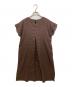 PONT DE CHALONS (ポンデシャロン) リネン フリル袖 ワンピース ブラウン サイズ:SIZE Free：8000円