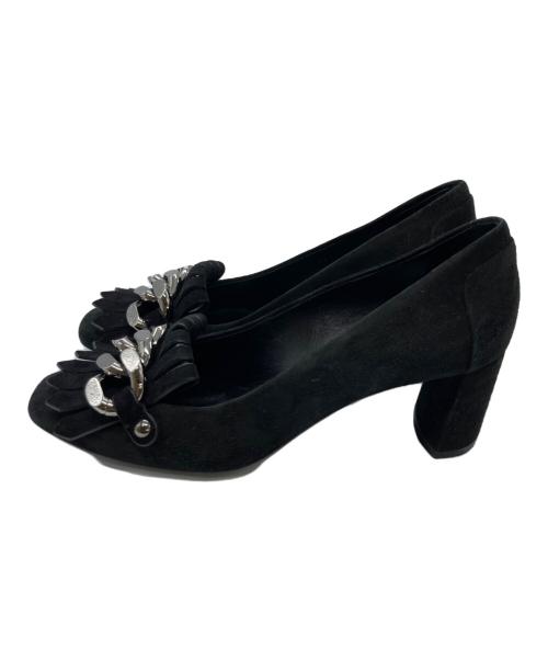 CASADEI（カサディ）CASADEI (カサディ) チェーンフリンジパンプス ブラック サイズ:371/2の古着・服飾アイテム