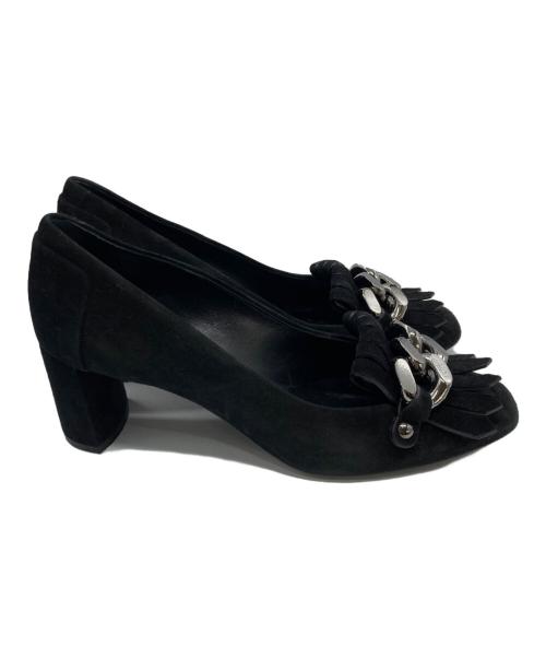 CASADEI（カサディ）CASADEI (カサディ) チェーンフリンジパンプス ブラック サイズ:371/2の古着・服飾アイテム