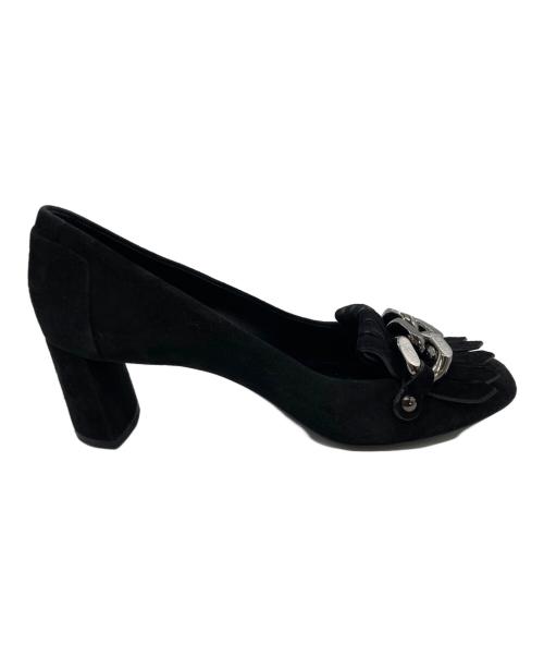 CASADEI（カサディ）CASADEI (カサディ) チェーンフリンジパンプス ブラック サイズ:371/2の古着・服飾アイテム