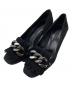 CASADEI（カサディ）の古着「チェーンフリンジパンプス」｜ブラック