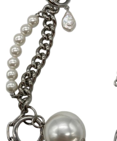 GALBE（ガルブ）GALBE (ガルブ) パールチェーンネックレス シルバーの古着・服飾アイテム