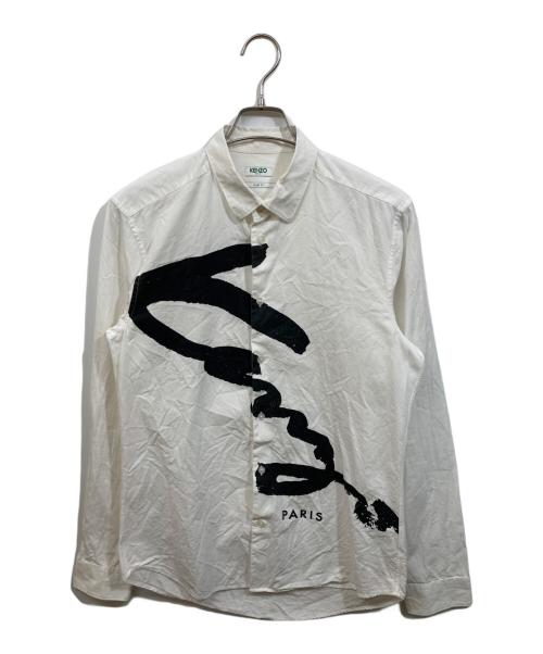 KENZO（ケンゾー）KENZO (ケンゾー) Signature Logo Shirt ホワイト サイズ:	SIZE 40の古着・服飾アイテム