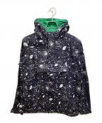 stussyステューシー）の古着「総柄アノラックパーカー」｜ネイビー