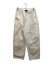 UNDERMYCAR（アンダーマイカー）の古着「ダブルニーペインターパンツ」｜ベージュ