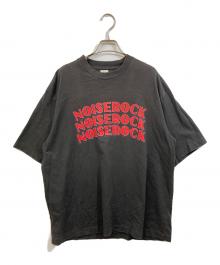 blurhms ROOTSTOCK（ブラームスルーツストック）の古着「NOISE ROCK ワイドプリントTシャツ」｜ブラック
