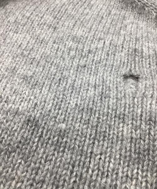 UNUSED（アンユーズド）UNUSED (アンユーズド) 3G Crew neck damage knit グレー サイズ:2の古着・服飾アイテム