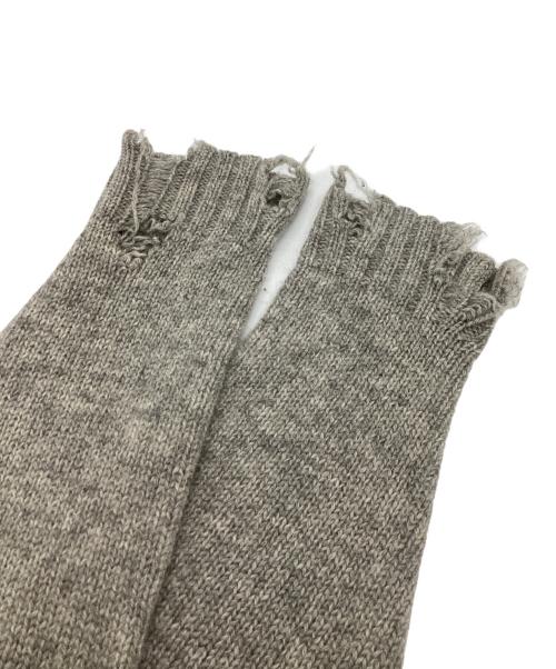 UNUSED（アンユーズド）UNUSED (アンユーズド) 3G Crew neck damage knit グレー サイズ:2の古着・服飾アイテム