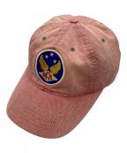 RRLダブルアールエル）の古着「ウイングロゴボールキャップ」｜ピンク