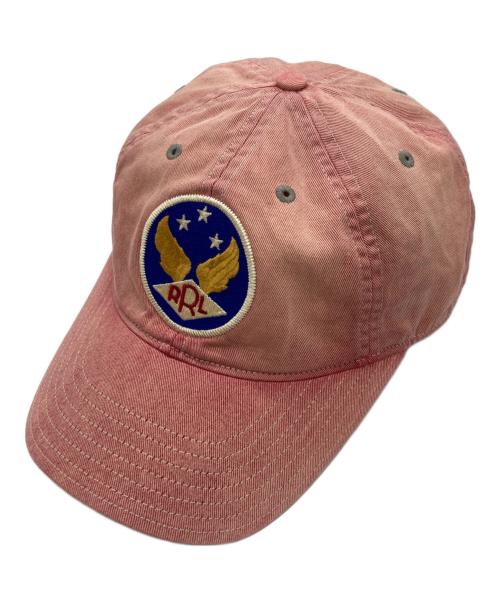 RRL（ダブルアールエル）RRL (ダブルアールエル) ウイングロゴボールキャップ ピンク サイズ:1の古着・服飾アイテム