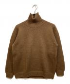 COMOLIコモリ）の古着「ハンドタートルネックニット」｜ブラウン
