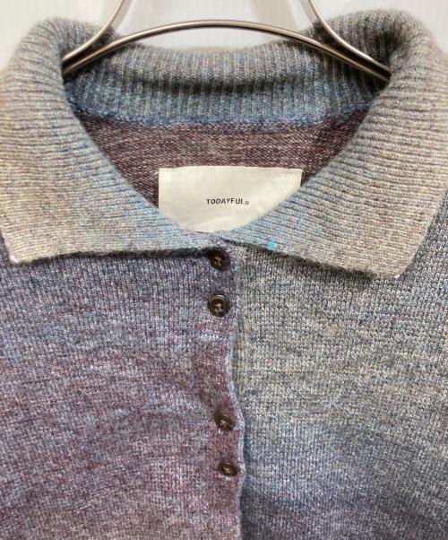 TODAYFUL（トゥデイフル）TODAYFUL (トゥデイフル) Gradation Knit Shirts パープル サイズ:SIZE Freeの古着・服飾アイテム