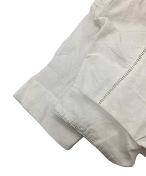 SIMPLICITE（シンプリシテ）simplicite (シンプリシテ) 手洗い可 / リネン混エンブロイダリードルマンシャツ ホワイト サイズ:実寸をご確認くださいの古着・服飾アイテム