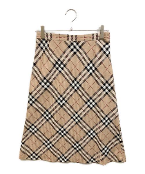 BURBERRY LONDON（バーバリーロンドン）BURBERRY LONDON (バーバリーロンドン) ノヴァチェックフレアスカート ブラウン サイズ:40の古着・服飾アイテム