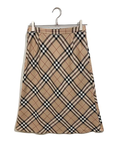BURBERRY LONDON（バーバリーロンドン）BURBERRY LONDON (バーバリーロンドン) ノヴァチェックフレアスカート ブラウン サイズ:40の古着・服飾アイテム