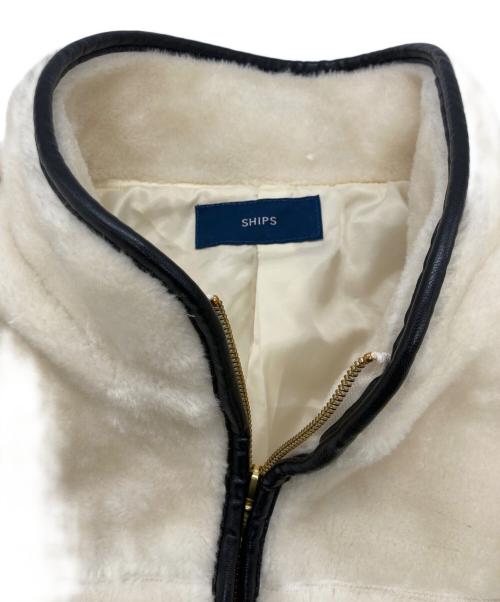 SHIPS（シップス）SHIPS (シップス) 高密度 ブライト ボア スタンドコート アイボリー サイズ:実寸をご確認くださいの古着・服飾アイテム