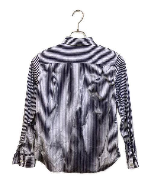 PLAY COMME des GARCONS（プレイコムデギャルソン）PLAY COMME des GARCONS (プレイコムデギャルソン) ストライプシャツ ブルー サイズ:SIZE Mの古着・服飾アイテム