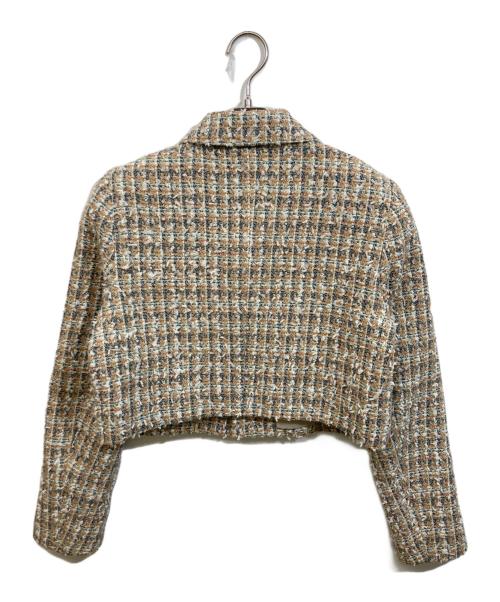 Ameri（アメリ）AMERI (アメリ) PLAYFUL TWEED JACKET ベージュ サイズ:SIZE Sの古着・服飾アイテム