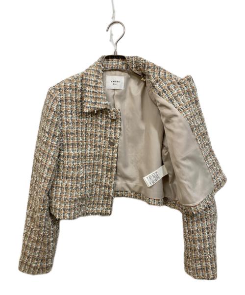 Ameri（アメリ）AMERI (アメリ) PLAYFUL TWEED JACKET ベージュ サイズ:SIZE Sの古着・服飾アイテム