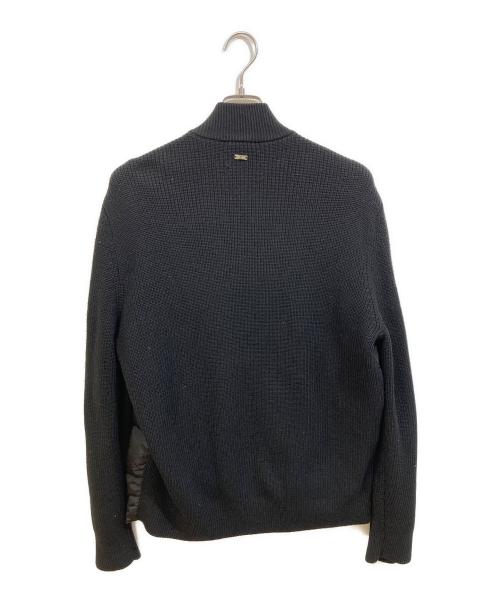 HERNO（ヘルノ）HERNO (ヘルノ) ポリエステル×5ゲージウールハイブリッドダウンニットブルゾン ブラック サイズ:SIZE 52の古着・服飾アイテム