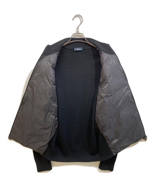 HERNO（ヘルノ）HERNO (ヘルノ) ポリエステル×5ゲージウールハイブリッドダウンニットブルゾン ブラック サイズ:SIZE 52の古着・服飾アイテム