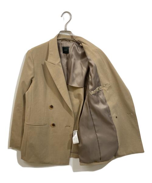 Spick and Span（スピック＆スパン）Spick and Span (スピックアンドスパン) プレーンウィーブダブルブレストジャケット ベージュ サイズ:SIZE 36の古着・服飾アイテム