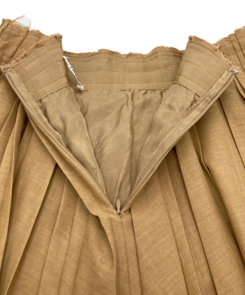 VERMEIL par iena（ヴェルメイユ パー イエナ）VERMEIL par iena (ヴェルメイユ パー イエナ) 綿麻ランダムプリーツスカート ベージュ サイズ:SIZE 38の古着・服飾アイテム
