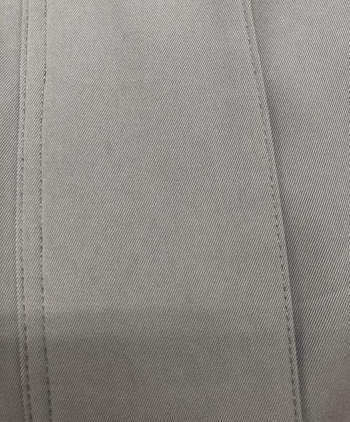 23区（ニジュウサンク）23区 (ニジュウサンク) ライトツイル ノーカラーコート カーキ サイズ:46の古着・服飾アイテム