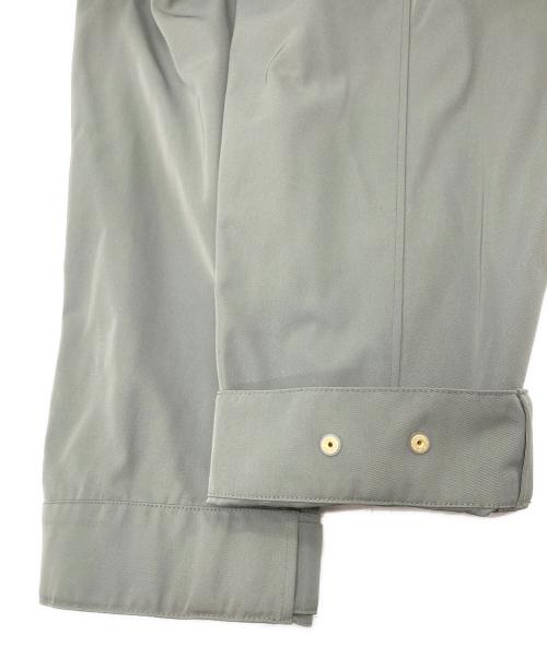 23区（ニジュウサンク）23区 (ニジュウサンク) ライトツイル ノーカラーコート カーキ サイズ:46の古着・服飾アイテム