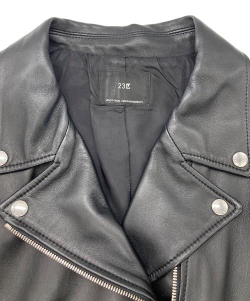 23区（ニジュウサンク）23区 (ニジュウサンク) シープレザーライダースジャケット ブラック サイズ:SIZE 50の古着・服飾アイテム