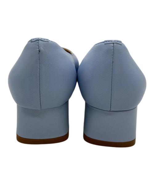 FABIO RUSCONI（ファビオルスコーニ）FABIO RUSCONI (ファビオルスコーニ) ローヒールスクエアトウパンプス スカイブルー サイズ:37の古着・服飾アイテム