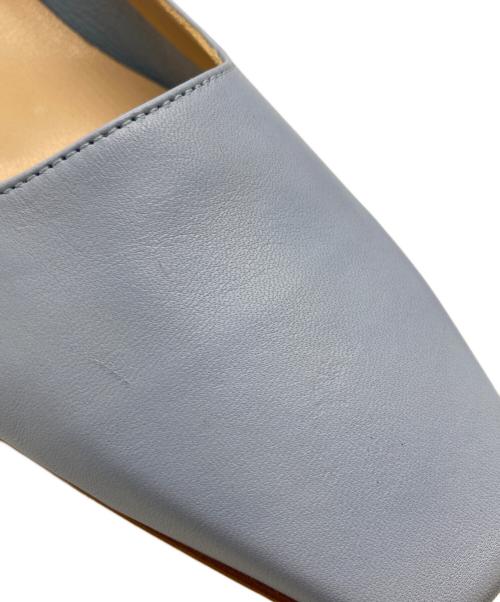 FABIO RUSCONI（ファビオルスコーニ）FABIO RUSCONI (ファビオルスコーニ) ローヒールスクエアトウパンプス スカイブルー サイズ:37の古着・服飾アイテム