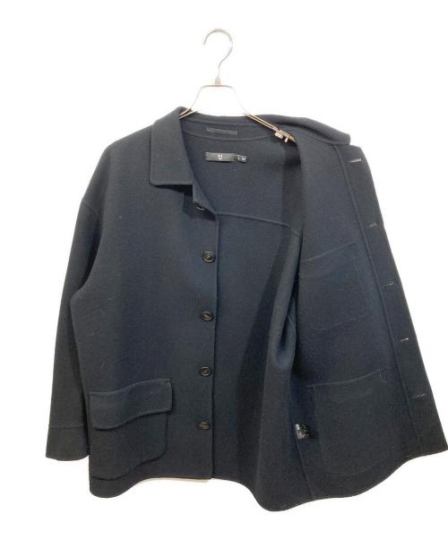 +J（プラスジェイ）+J (プラスジェイ) ダブルフェイスオーバーサイズワークジャケット ブラック サイズ:SIZE Lの古着・服飾アイテム