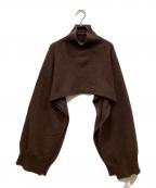 TODAYFULトゥデイフル）の古着「Lambwool Turtle Stole」｜ブラウン