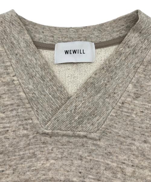 WEWILL（ウィーウィル）WEWILL (ウィーウィル) Vネックスウェット ベージュ サイズ:	SIZE 3の古着・服飾アイテム