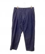 BLURHMSブラームス）の古着「Light Moleskin Easy Work Pants」｜ネイビー