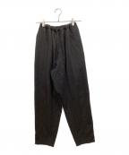 COMOLIコモリ）の古着「ウールシルク テーパード パンツ」｜ブラック