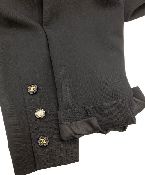 CHANEL（シャネル）CHANEL (シャネル) ココボタン ノーカラージャケット ブラック サイズ:44の古着・服飾アイテム