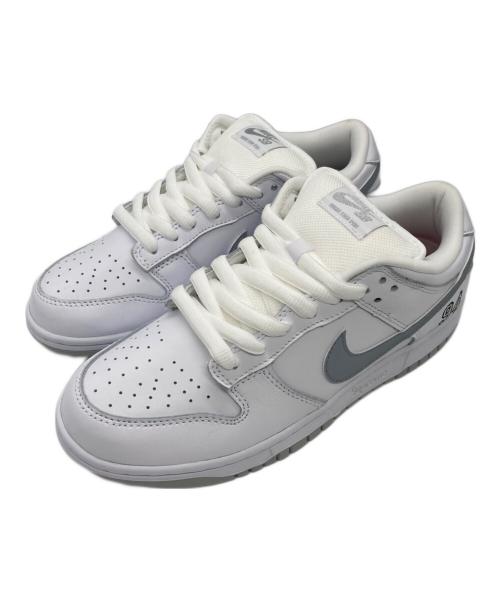 NIKE（ナイキ）NIKE (ナイキ) SUPREME (シュプリーム) SB Dunk Low White/Metallic Silve サイズ:25.5㎝の古着・服飾アイテム