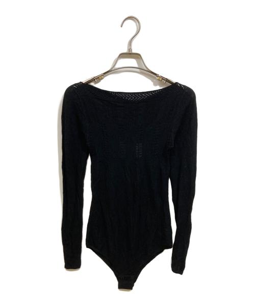 FETICO（フェティコ）FETICO (フェティコ) ROSE PATTERN LACE KNIT BODYSUIT ブラック サイズ:38の古着・服飾アイテム