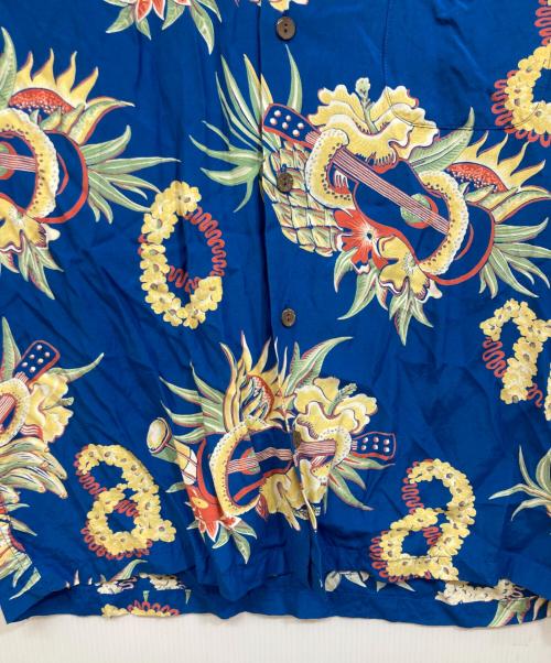WACKO MARIA（ワコマリア）WACKO MARIA (ワコマリア) JAMAICA FLOWER S/S HAWAIIAN SHIRT ブルー サイズ:Mの古着・服飾アイテム