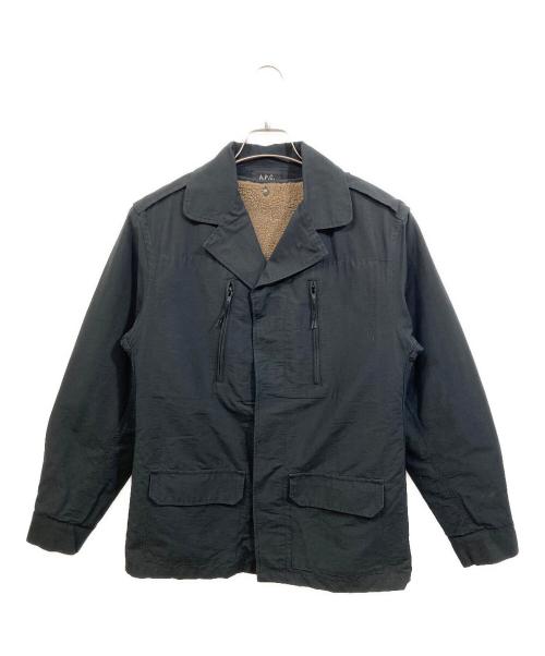 A.P.C.（アーペーセー）A.P.C. (アーペーセー) ライナー付きミリタリージャケット ブラック サイズ:XSの古着・服飾アイテム